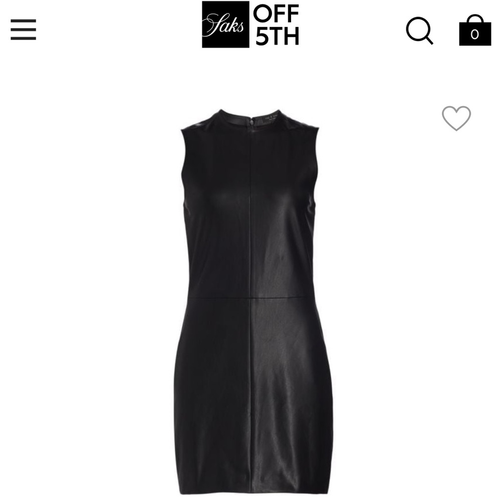 Rag & Bone Desta Faux Leather Shift Minidress, Nwot,